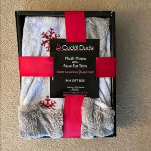 Cuddl Duds Light Blue Snowflake Pattern Underwear